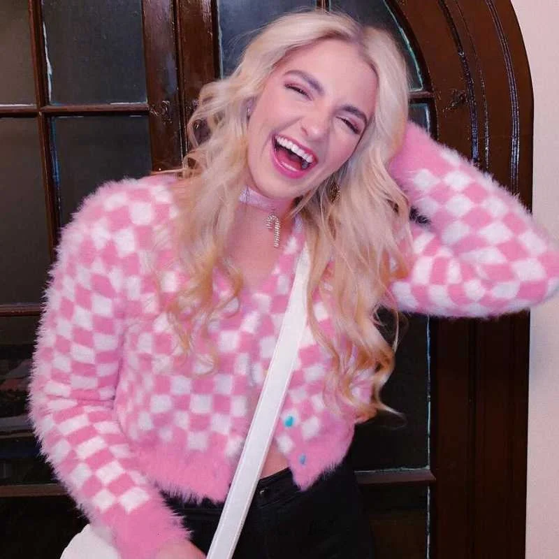 youvimi pink plaid jacket YV30008 Anorak Shell Jacket Lightweight Jacket