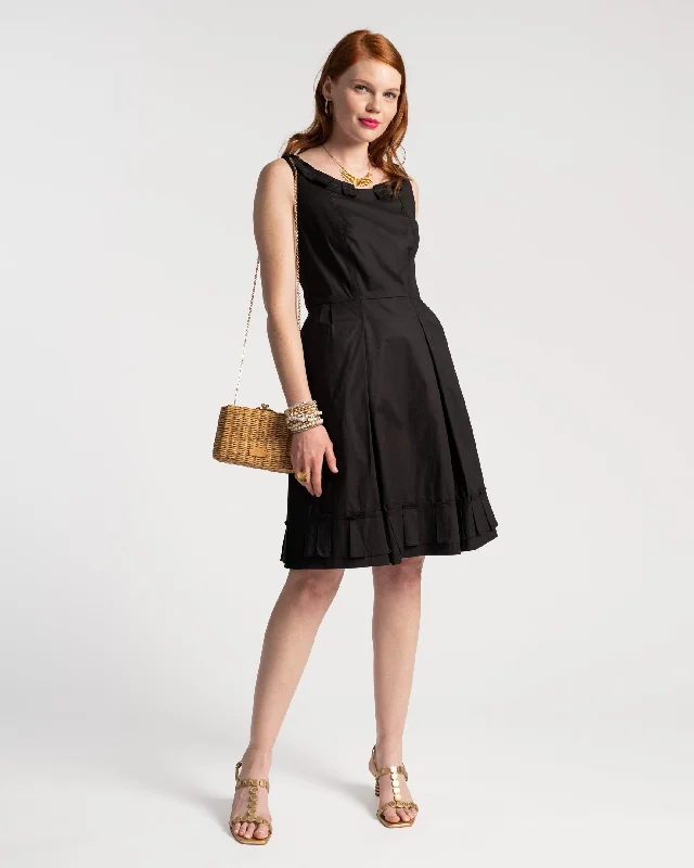 Mia Mini Dress Black Stylish Button-Down Mini Dress