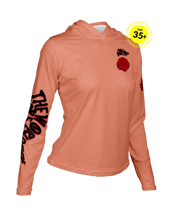 W. ENDURANCE AIR SUN HOODIE - IMAGINARY CACTUS Hoodie with Zipper Placket Modern Functional W. ENDURANCE AIR SUN HOODIE - IMAGINARY CACTUS Hoodie with Zipper Placket Modern Functional
