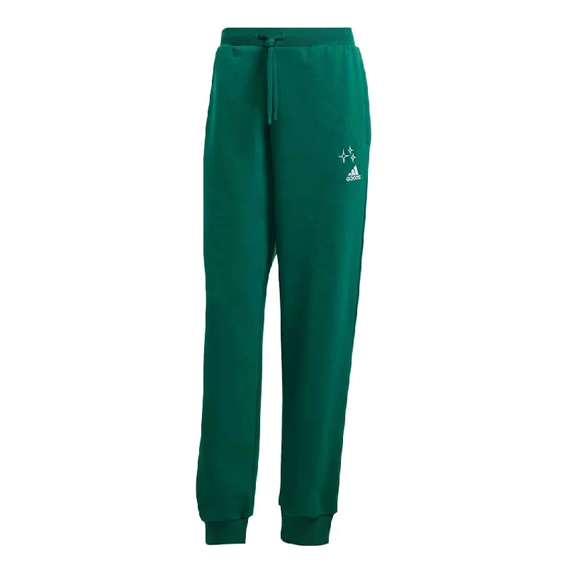 adidas - Women's Scribble Embroidery Fleece Pants (IJ8770) Fashionable Tapered Leg Pants