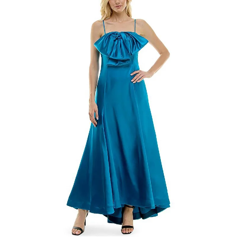 Womens Full Length Bow Evening Dress