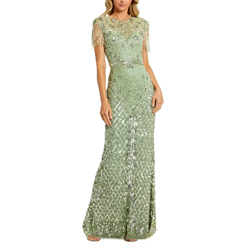 Womens Embellished Formal Evening Dress