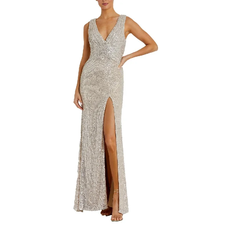 Womens Sequined Long Evening Dress