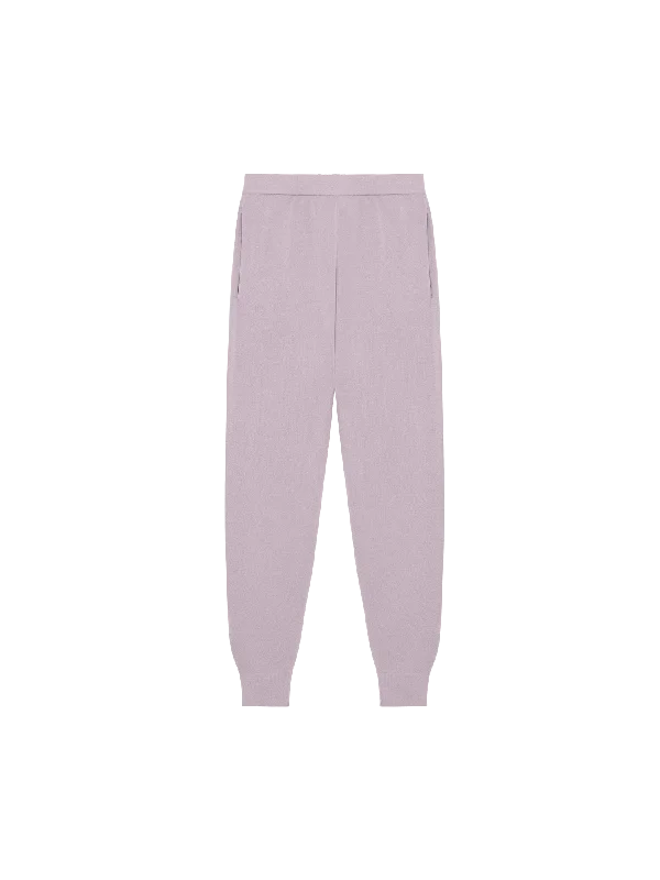 Womens DNA Regenerative Merino Wool Track Pants—raisin purple Soft Sweatpants Style