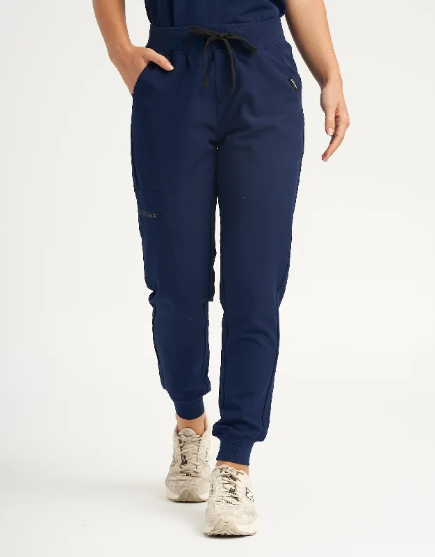 Essential Jogger Scrub Pants - True Navy Stylish Casual Pants