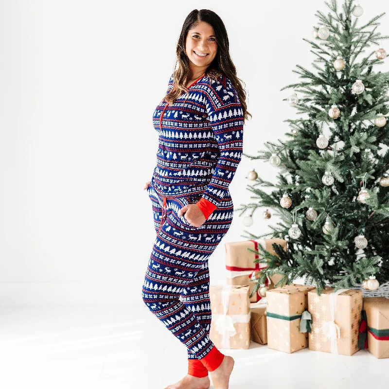 Deer Santa Mama Pants Chic Checkered Pants