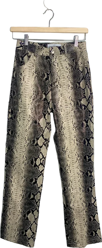Fashion Nova Multi Snake Print Pants XS Formal Linen Trousers