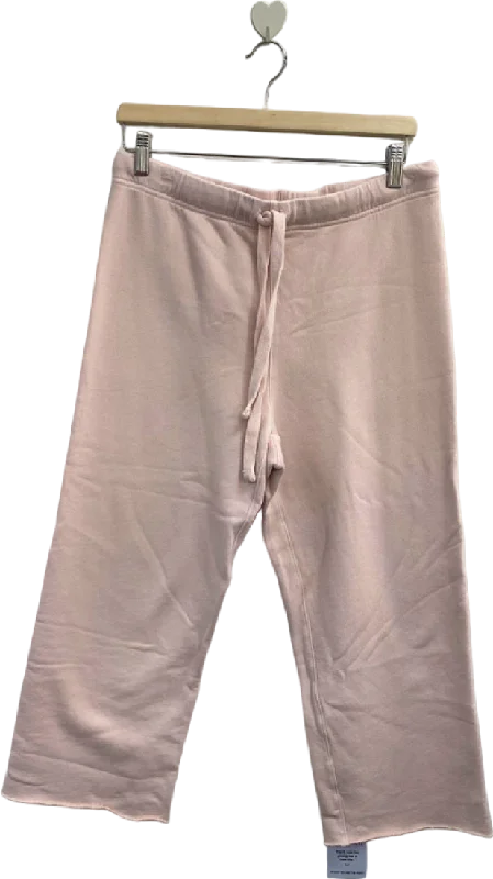 Frank & Eileen Pink Drawstring Lounge Pants UK M High-Waist Jeans