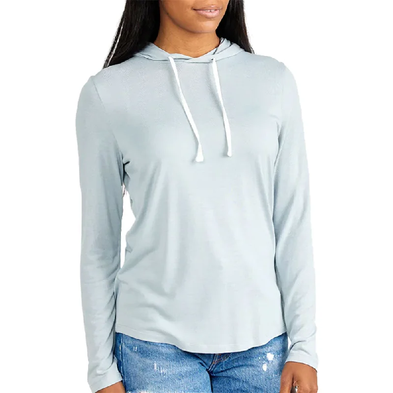 Free Fly Bamboo Lightweight Shore Bay Blue Womens Hoodie Hoodie with Metallic Shiny Futuristic Free Fly Bamboo Lightweight Shore Bay Blue Womens Hoodie Hoodie with Metallic Shiny Futuristic