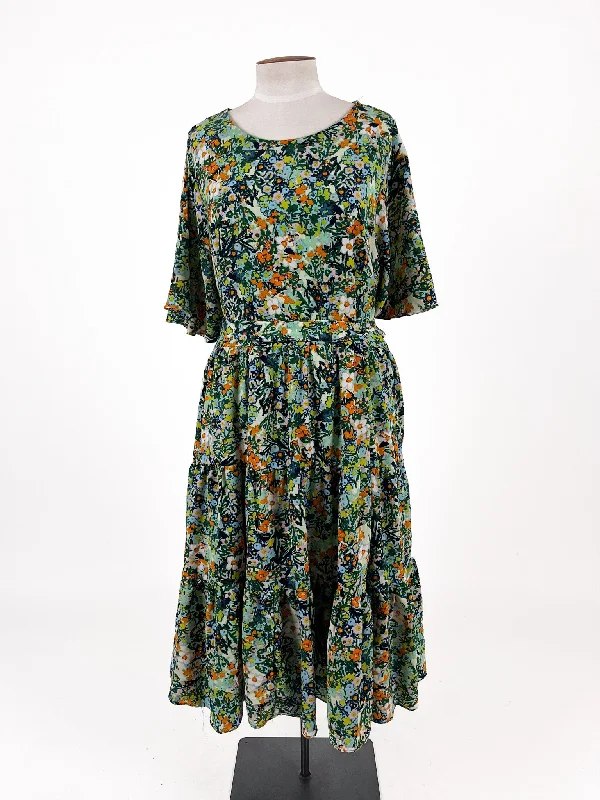 Friday Flamingo | Green Casual Dress | Size 20