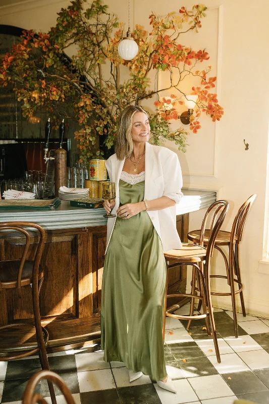 Jacquelyn Dress in Olive by Miguelina (HerStory Exclusive)