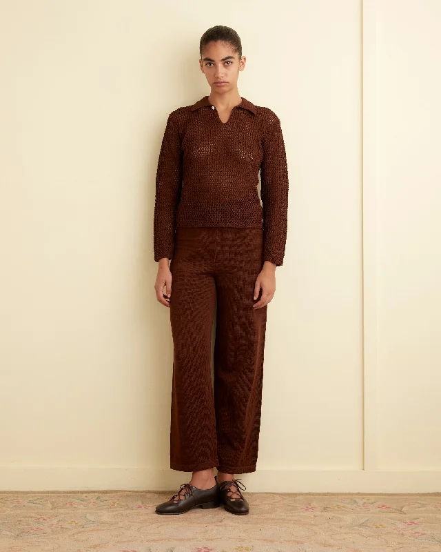 Johnny Knit Pants - Brown Comfortable Maternity Pants