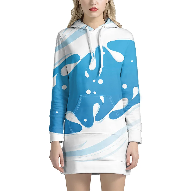 Milk Print Pullover Hoodie Dress
