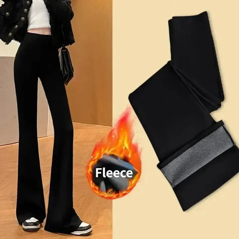 Naomi Slimming Premium Fleece Lined Pants Classic Bootcut Trousers