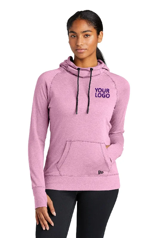 New Era Ladies Tri-Blend Custom Hoodies, Lilac Heather Hoodie with Back Slit Movement Comfort New Era Ladies Tri-Blend Custom Hoodies, Lilac Heather Hoodie with Back Slit Movement Comfort