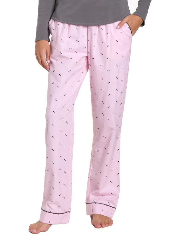 Womens Premium 100% Cotton Flannel Lounge Pants Slim-Fit Leggings
