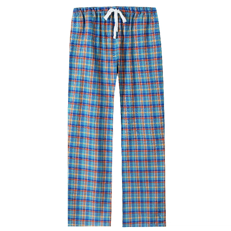 Plaid Turquise Blue Orange