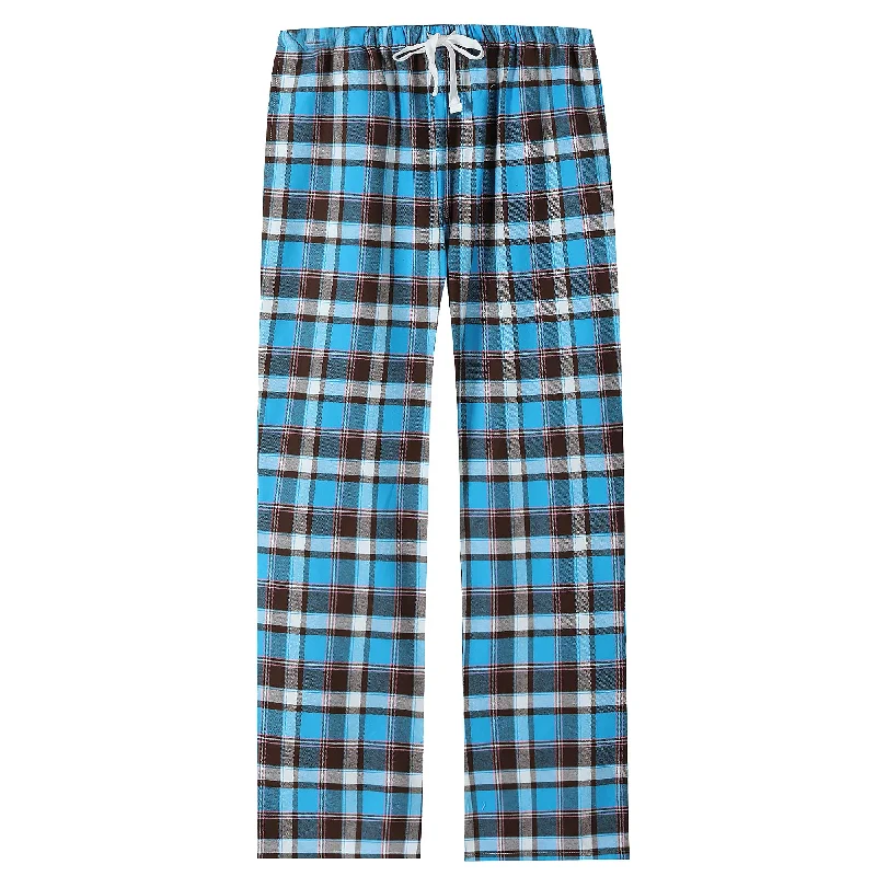 Plaid Turquoise Brown White