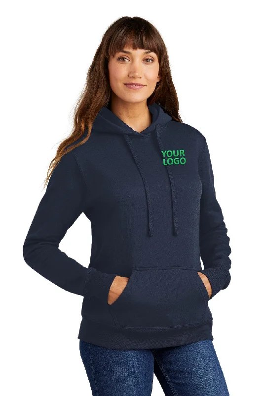 Port & Company Ladies Core Fleece Customized Hoodies, Navy Hoodie with Pocket Utility Practical Port & Company Ladies Core Fleece Customized Hoodies, Navy Hoodie with Pocket Utility Practical
