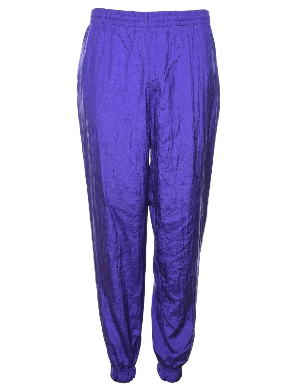 Purple Track Pants - W28 L29 High-Waist Jogger Pants