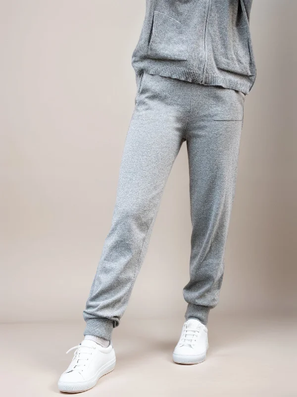 Recycled Knit Track Pants Sleek Black Pants