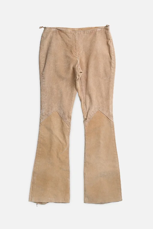 Vintage Low Rise Suede Pants - Women's S Trendy Velvet Pants