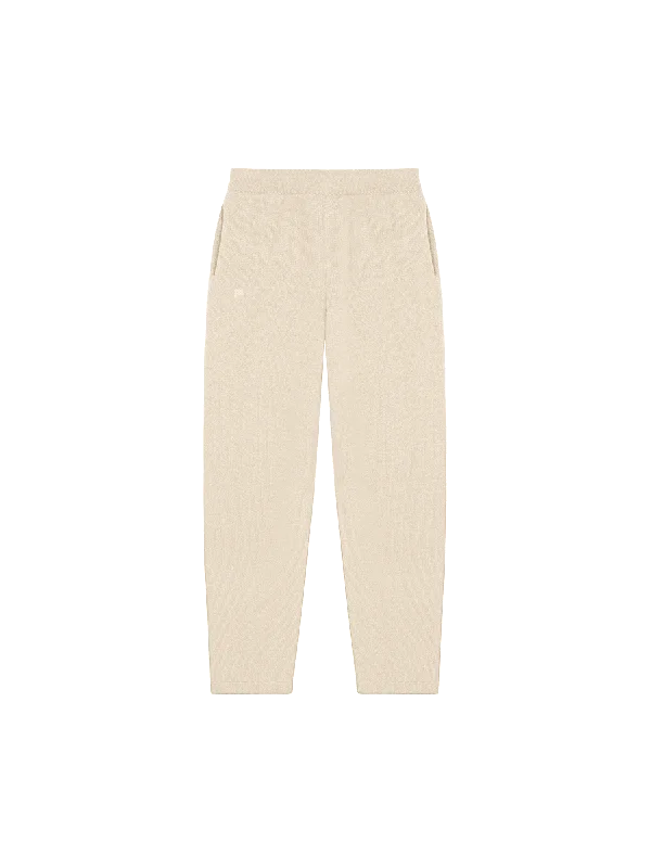 Women's DNA Recycled Cashmere Tapered Track Pants—ecru ivory Comfortable Cargo Pants