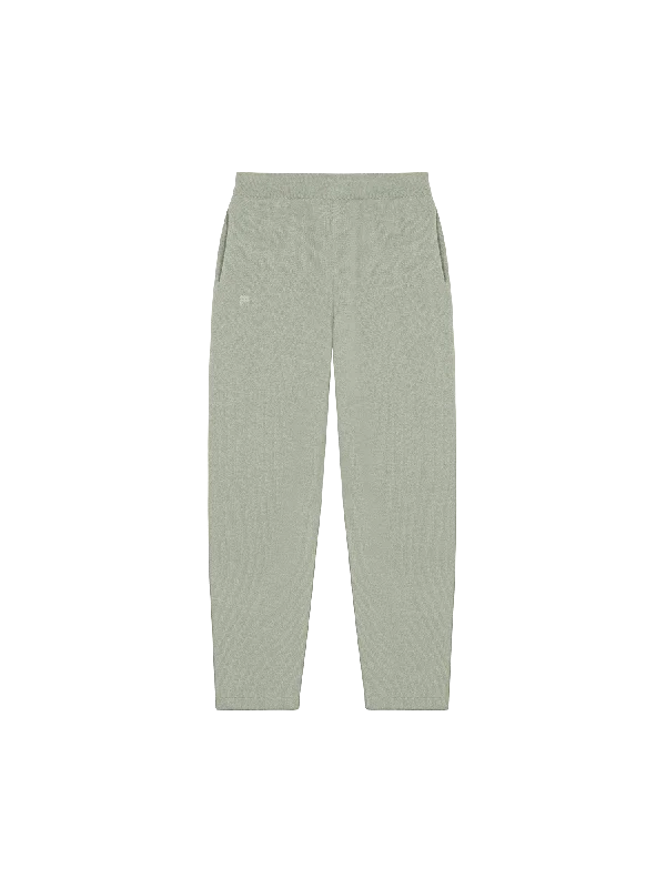 Women's DNA Recycled Cashmere Tapered Track Pants—moss green Stylish Harem Pants