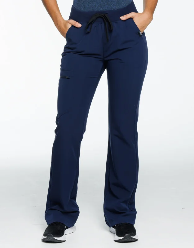 Essential Flare Scrub Pants - True Navy Comfy Athletic Pants