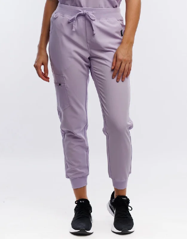 Essential Jogger Scrub Pants - Pastel Lilac Comfortable Denim Pants