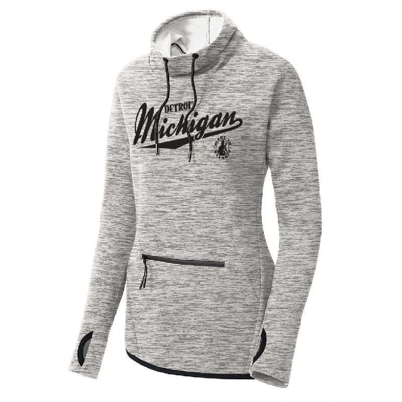 Made in Detroit Detroit MI Script Womens Hoodie Hoodie with Slit Hem Functional Movement Made in Detroit Detroit MI Script Womens Hoodie Hoodie with Slit Hem Functional Movement