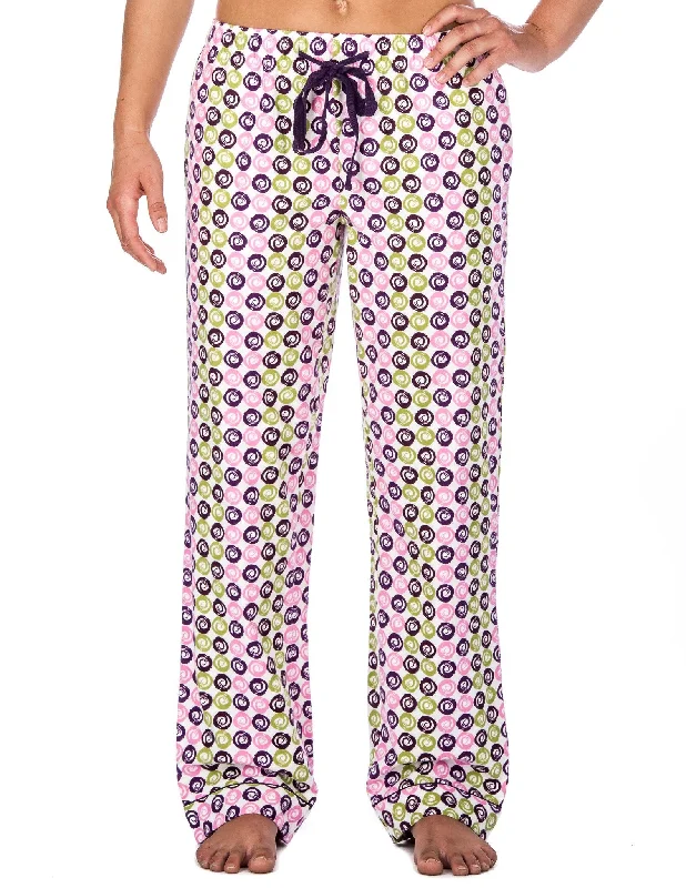 Relaxed Fit Womens Premium 100% Cotton Flannel Lounge Pants Classic Straight-Leg Pants