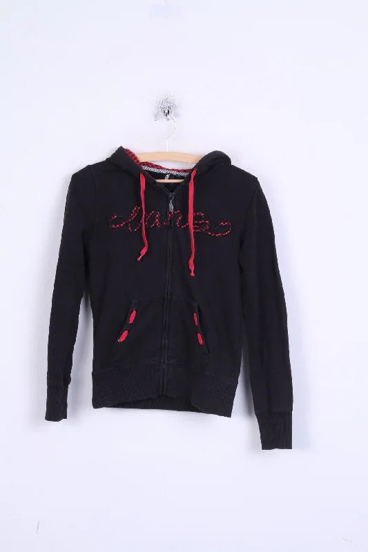VANS Womens S Sweatshirt Jumper Hood Cotton Black Hoodie with Drop Shoulder Relaxed Streetwear VANS Womens S Sweatshirt Jumper Hood Cotton Black Hoodie with Drop Shoulder Relaxed Streetwear