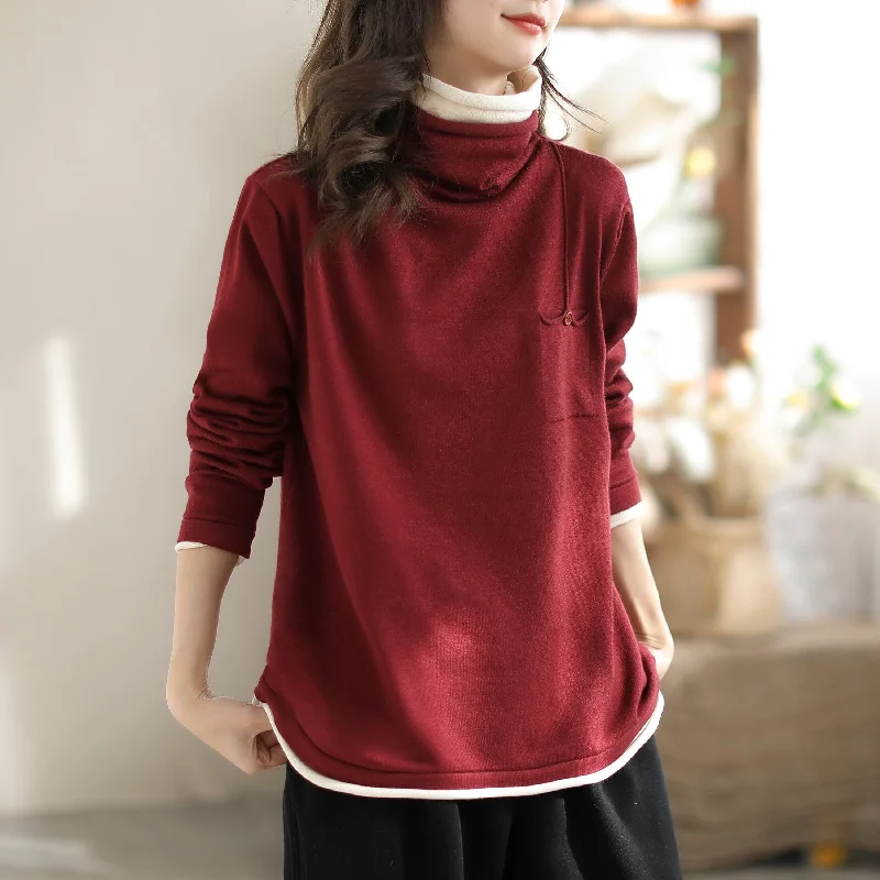 Autumn Loose Casual Turtuleneck Sweater Stylish Fashionable Trendy