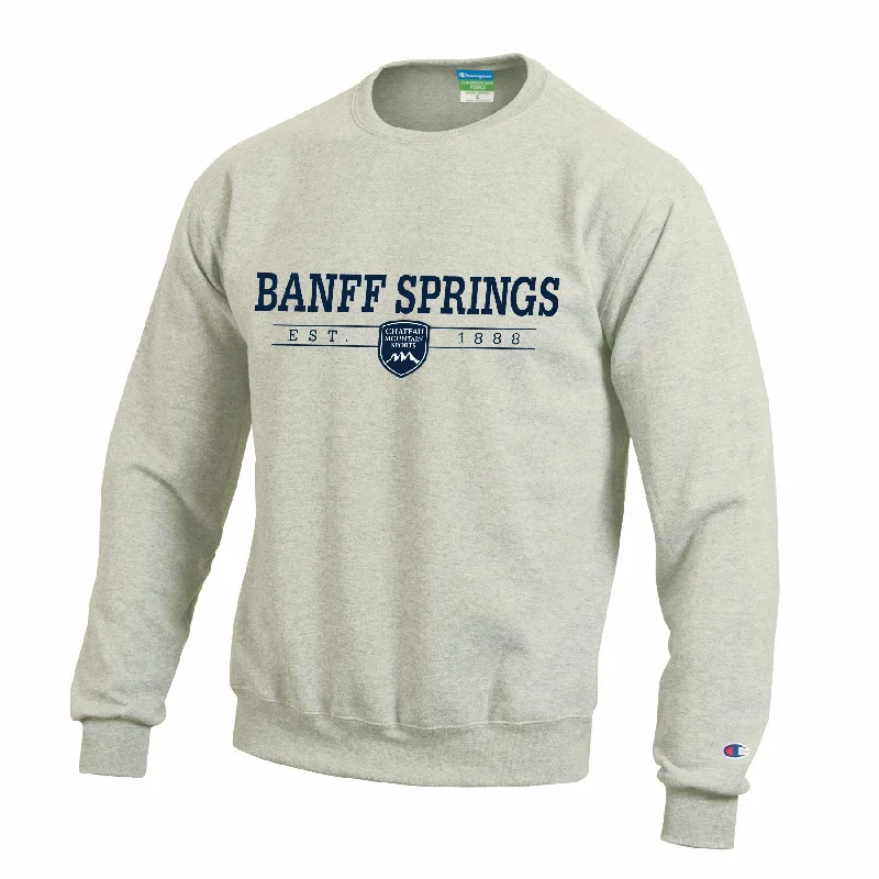 Banff Springs CMS Crew Sweatshirt Hoodie with Contrast Stitching Detailed Premium