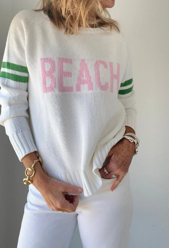 BEACH Chunky Campus Sweater Terry Blend Velvet Blend Canvas Blend