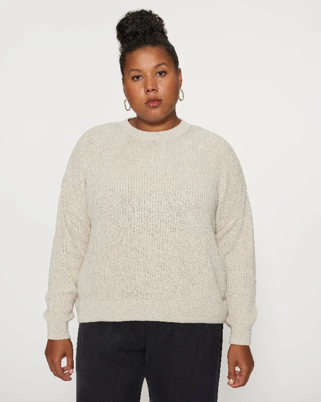 Berta Knitted Jumper Natural Fitted Loose Oversized