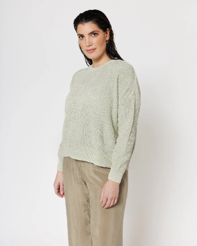 Berta Knitted Jumper Mint Oversized Loose Flowy