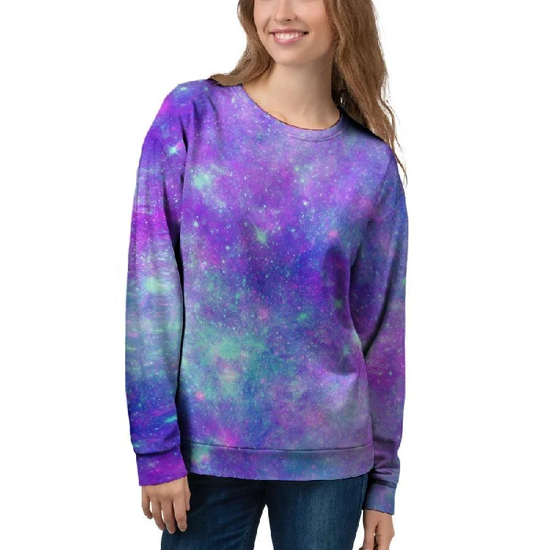 Blue And Pink Galaxy Space Women's Sweatshirt Oversized Hoodie Comfort Casual