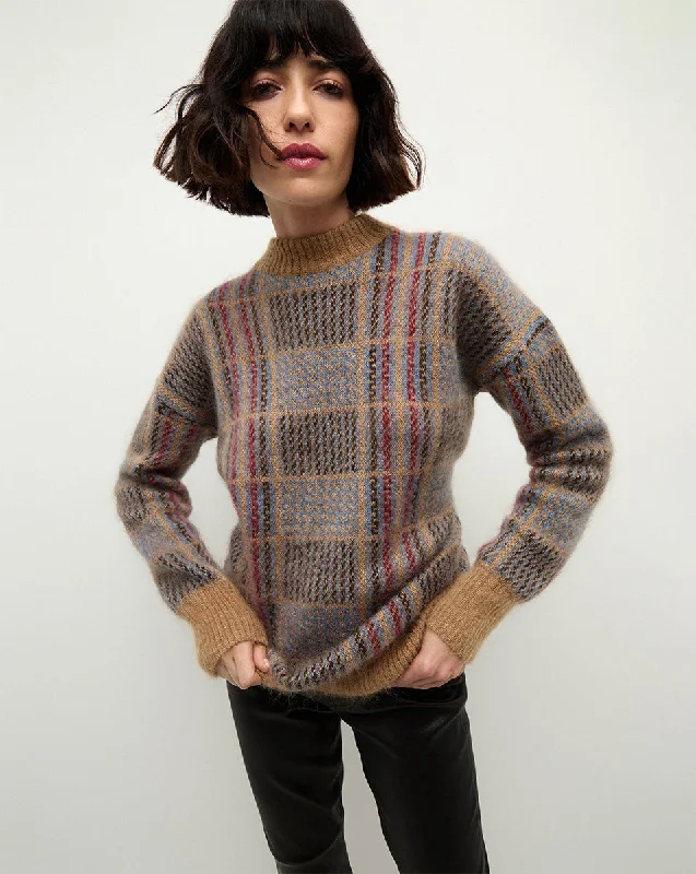 Bristol Plaid Sweater Handmade Hand-knitted Hand-woven