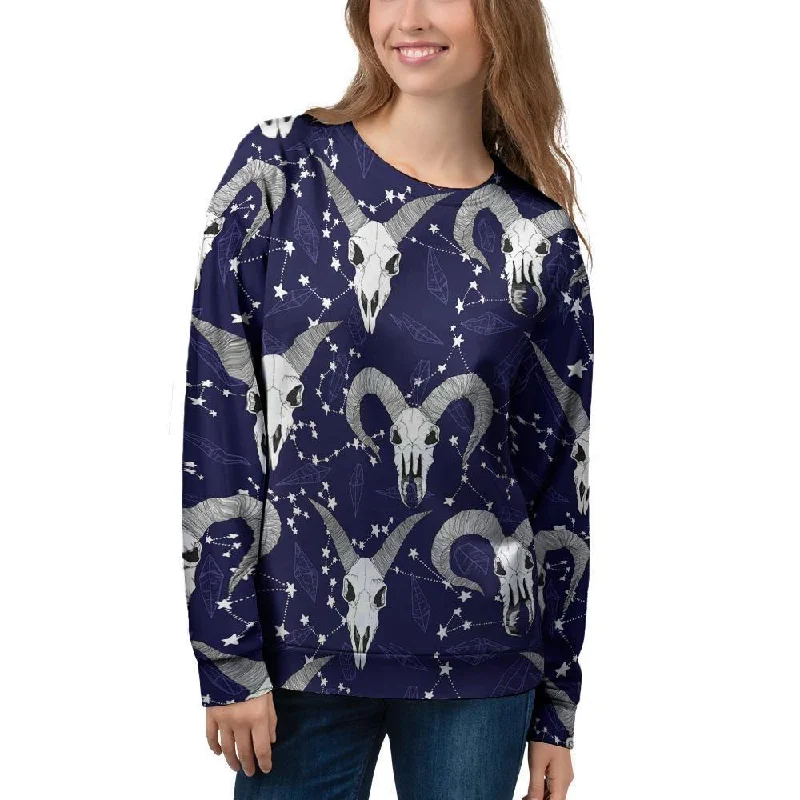 Capricorn Astrology Magic Witch Women's Sweatshirt Hoodie with Belted Waist Structured Tailored