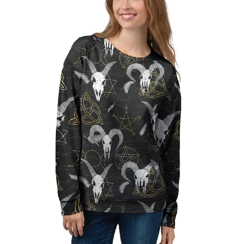 Capricorn Astrology Witch Gothic Women's Sweatshirt Hoodie with Velcro Closure Adjustable Secure