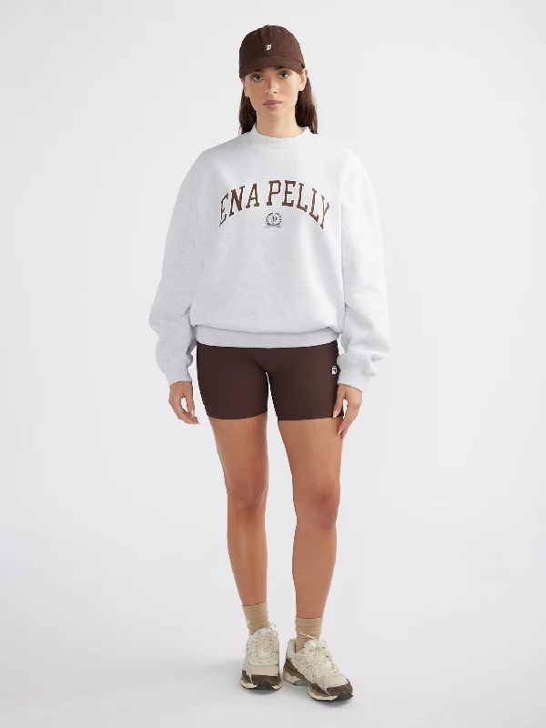 CLASSIC COLLEGIATE SWEATSHIRT - White Marle Hoodie with Velcro Closure Adjustable Secure