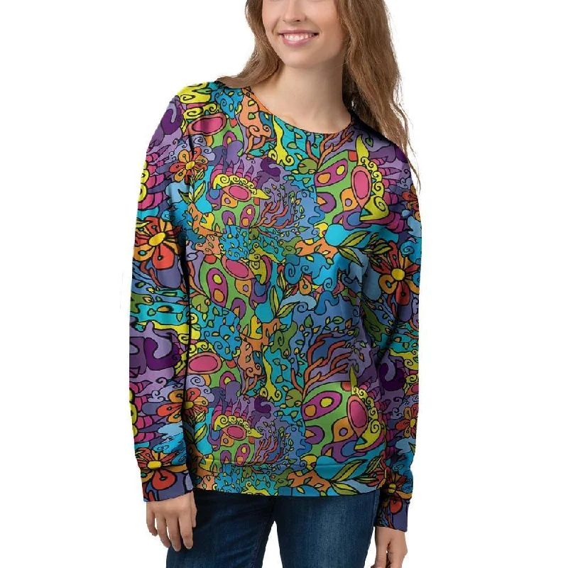 Demon Psychedelic Women's Sweatshirt Hoodie with Toggle Buttons Decorative Unique