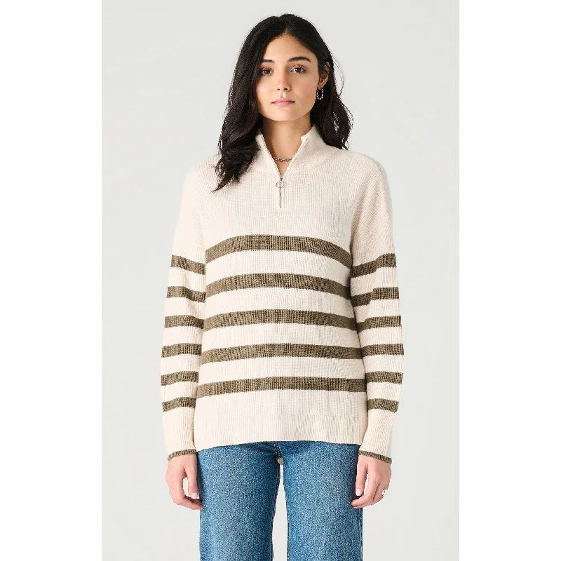 Dex LS Half Zip Striped Sweater Hooded Sweater Collared Sweater Shawl Collar