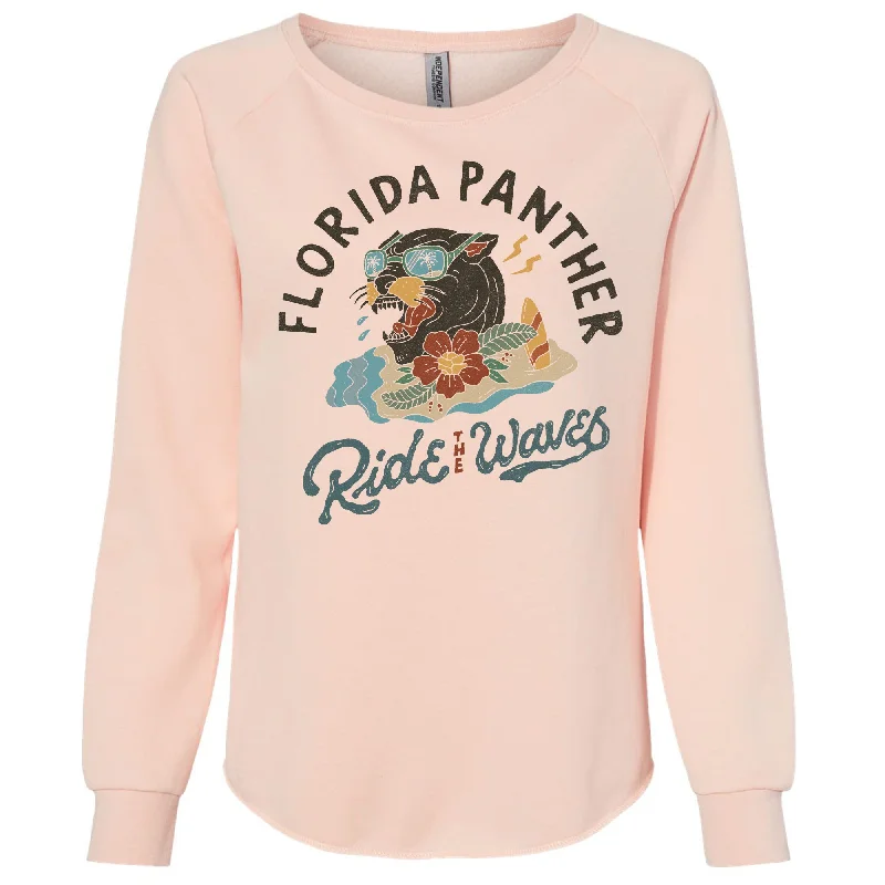 Florida Panther Crewneck Sweatshirt Hoodie with Rhinestones Sparkly Elegant