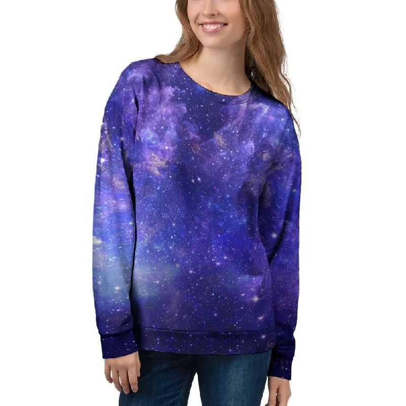 Galaxy Blue Space Women's Sweatshirt Hoodie with Pocket Utility Practical