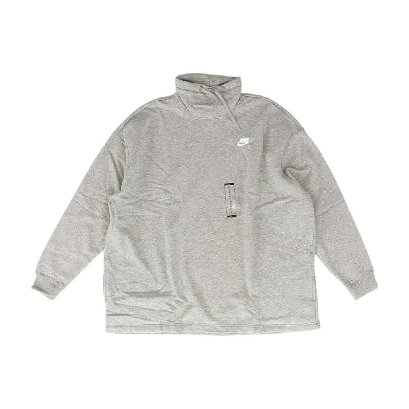 Gray Solid Sweatshirt Hoodie with Velcro Closure Adjustable Secure