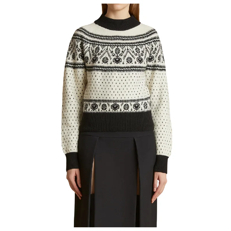 Guy Intarsia Sweater Tailored Straight A-Line