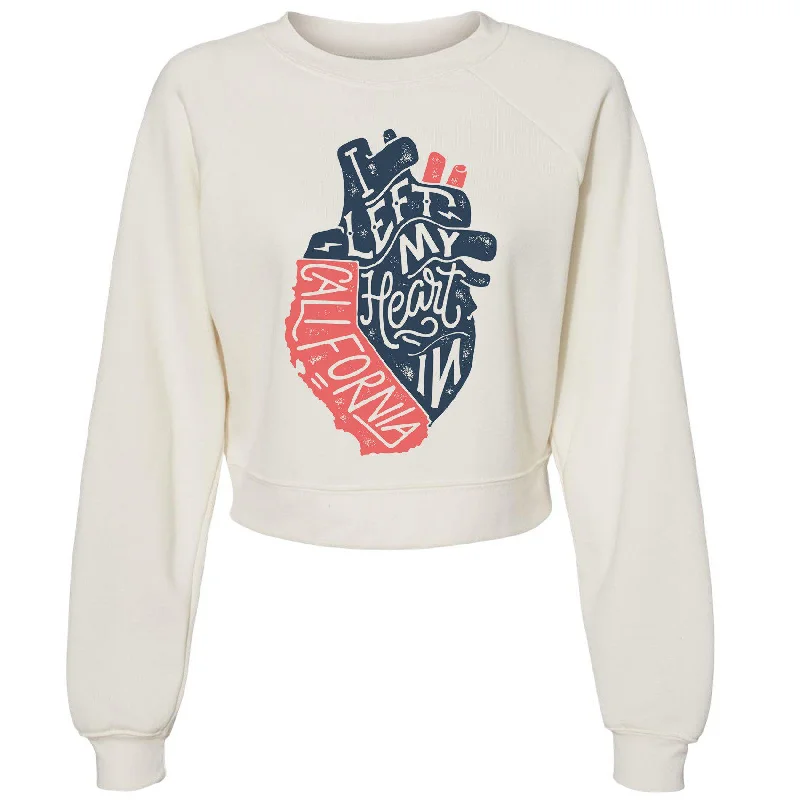 I Left My Heart In California Raglan Sweater Glossy Satin Silk